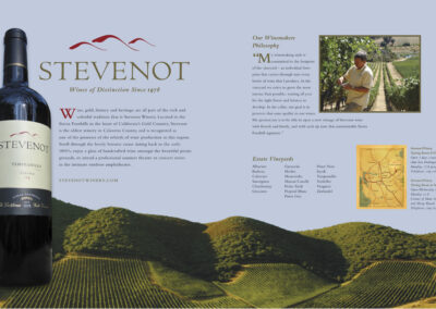 Stevenot Winery 2-page spread ad